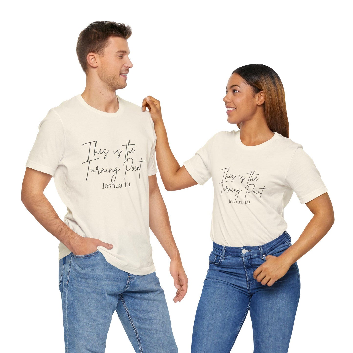 Inspirational Short Sleeve Tee - This is the Turning Point - Perfect for Everyday Wear, Gifts, Motivational Events, Faith-Based