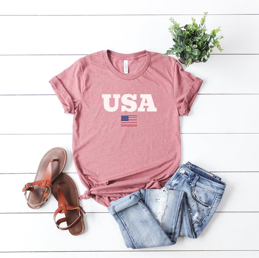 USA Tee - USA unisex T-shirt - Patriotic Shirt - USA Shirt America Merica Patriotic Red White and Blue - Fourth of July - American Flag Tee