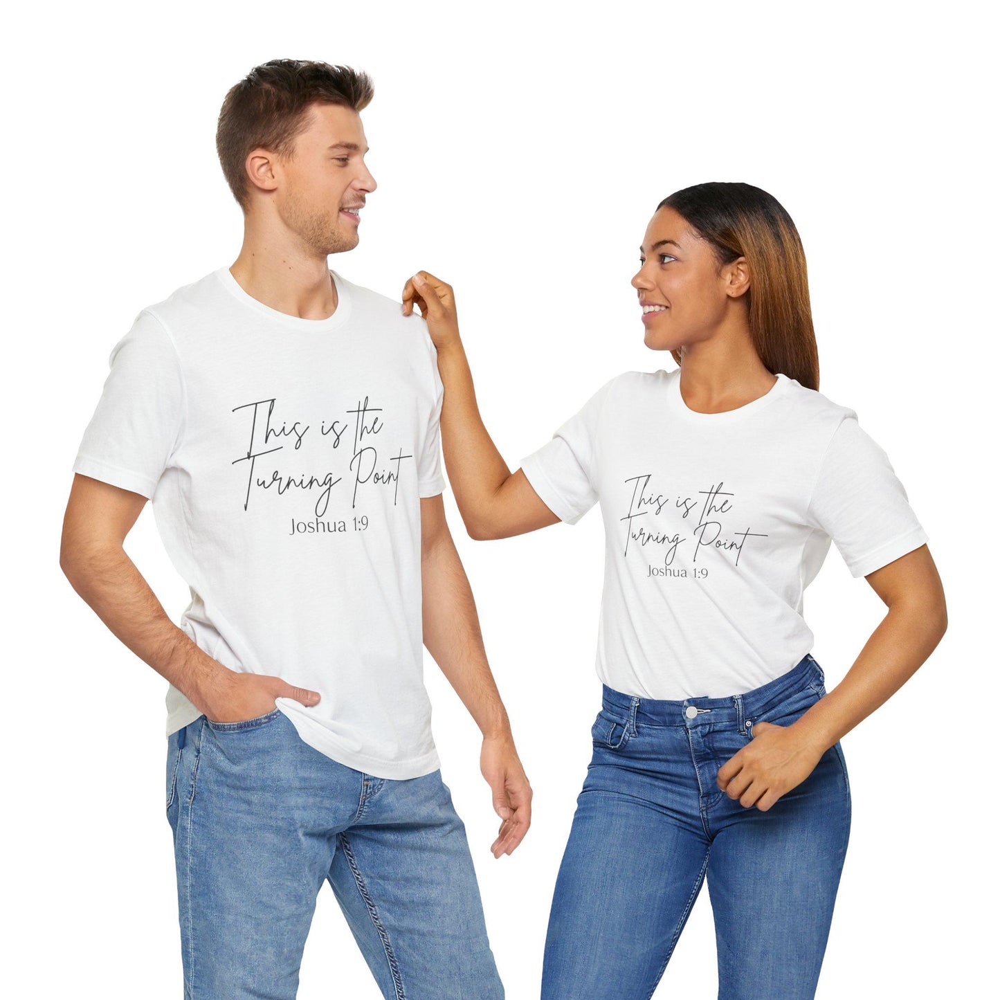 Inspirational Short Sleeve Tee - This is the Turning Point - Perfect for Everyday Wear, Gifts, Motivational Events, Faith-Based