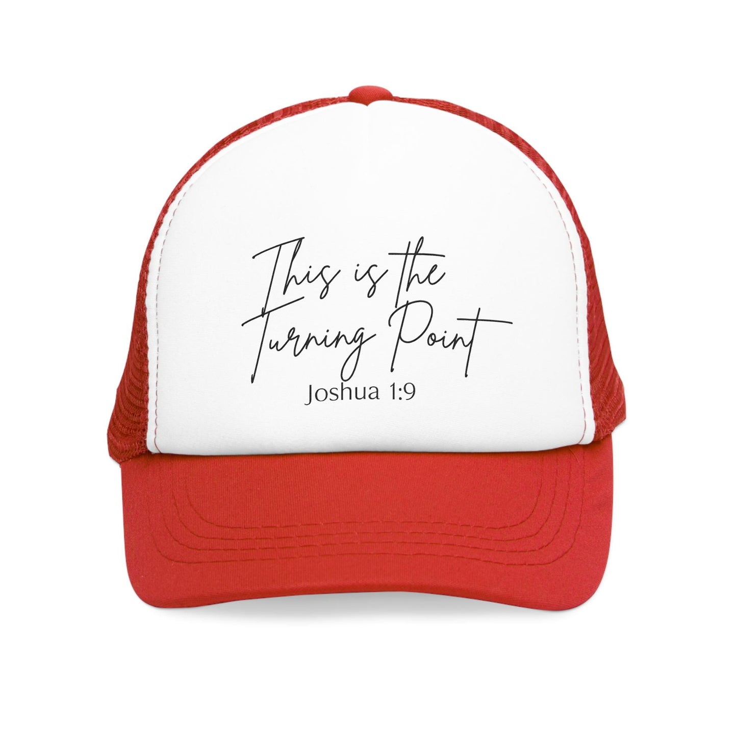 Inspirational Mesh Cap with 'This is the Turning Point' Quote, Adjustable Hat for Faith, Motivation, Charlie Kirk