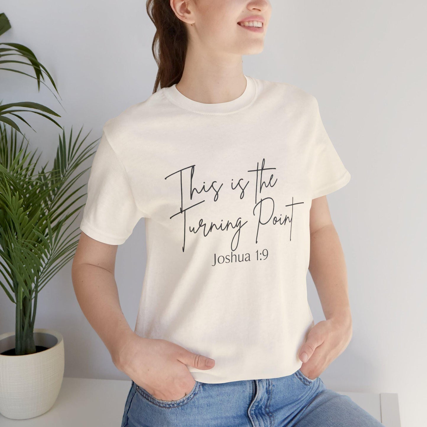 Inspirational Short Sleeve Tee - This is the Turning Point - Perfect for Everyday Wear, Gifts, Motivational Events, Faith-Based